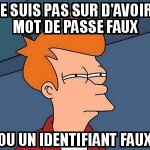 Identification échouée