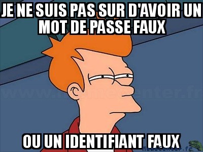 Identification échouée