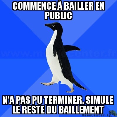 Bailler en public