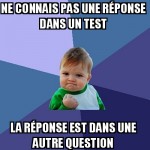 Question dans un test