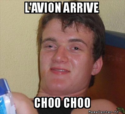 Voici l'avion