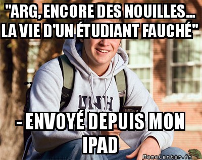 Plus de sous pour bouffer