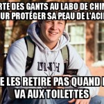 Gants en chimie