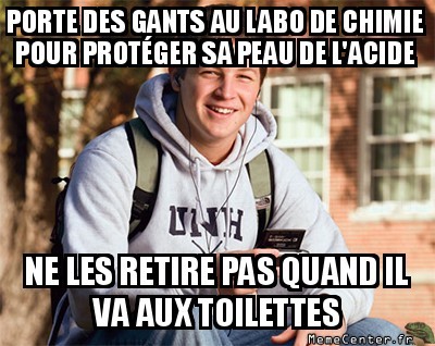 Gants en chimie