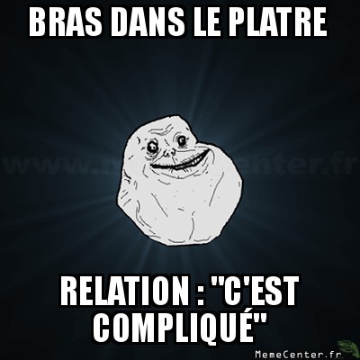 Bras dans le platre