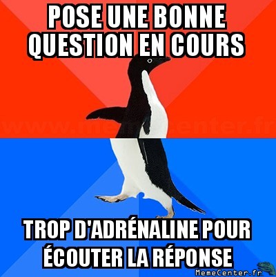 Poser une question en classe