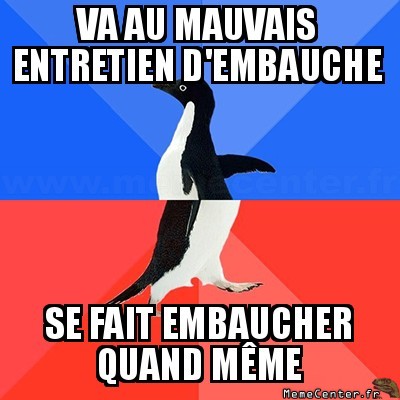 A un entretien d'embauche