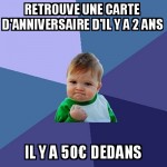 Vieille carte d'anniversaire