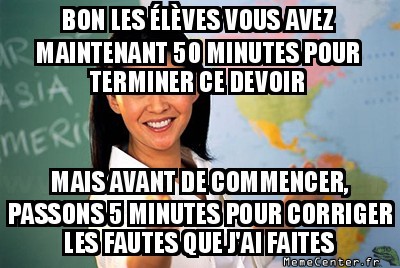Avant le devoir