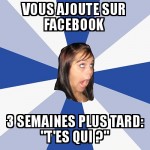 Inconnue sur facebook