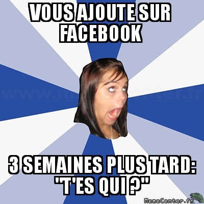 Inconnue sur facebook