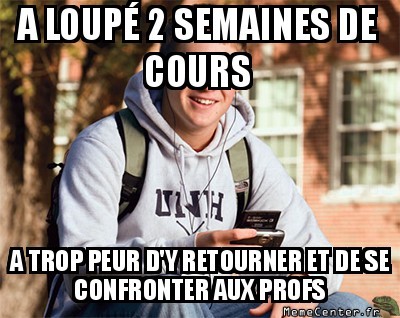 Après avoir loupé les cours