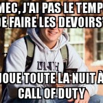 Pas le temps pour les devoirs