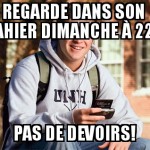 Les devoirs le week-end...