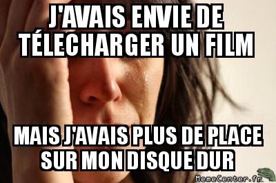 le disque dur déborde