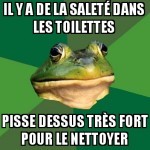 Saleté de toilette