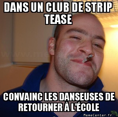 Dans un club de strip tease