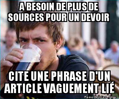 Citez vos sources