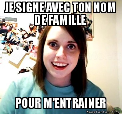 Entrainement de signature