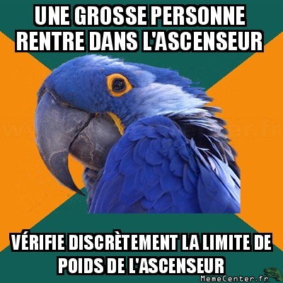 Un gros dans l'ascenseur