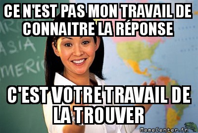 La réponse ?