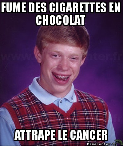 Cigarette en chocolat