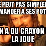 Crayon sur joue