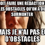 Rédaction sur les obstacles