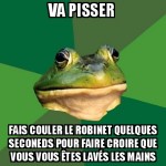 Dégeu aux chiottes ?