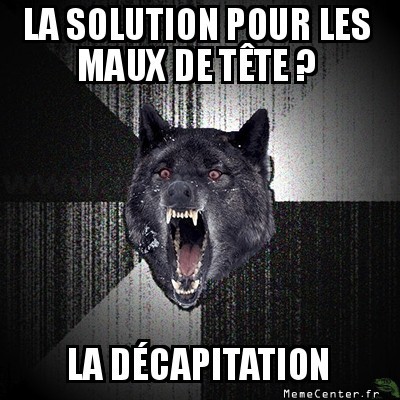 Je préfère l'aspirine