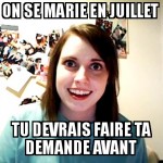 C'est quand le mariage ?