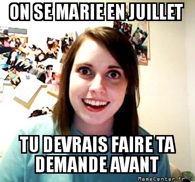 C'est quand le mariage ?