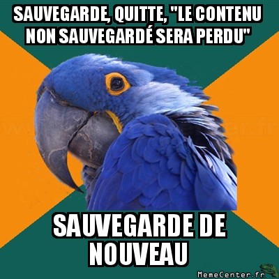 Sauvegarder 2 fois