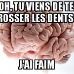 Après avoir brossé les dents