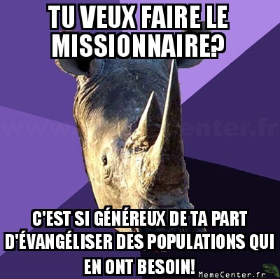 Position sexuelle ou religieuse?