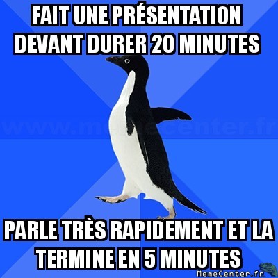 Présentation devant des gens