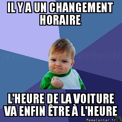 Au changement horaire