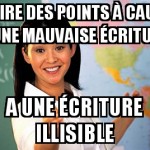 Malus pour l'écriture