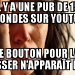 les pubs sur youtube