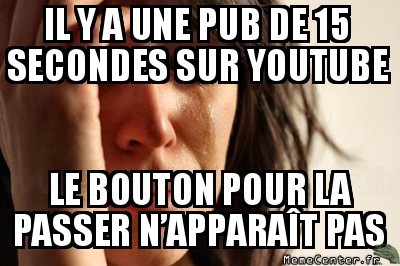les pubs sur youtube