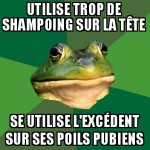 Trop de shampoing