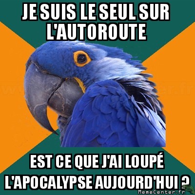 Seul sur la route