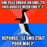 Sms innatendu d'une fille