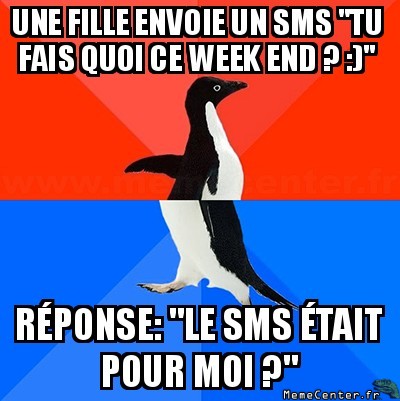 Sms innatendu d'une fille