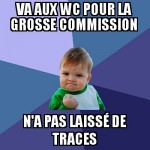 Aux toilettes
