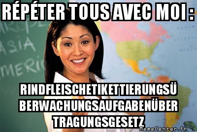 L'allemand, quand çà nous tien...