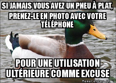 Pneu à plat