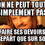 Faire ses devoirs