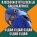 Utilisation de calculatrice
