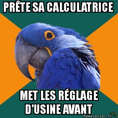 Prêt d'une Calculatrice